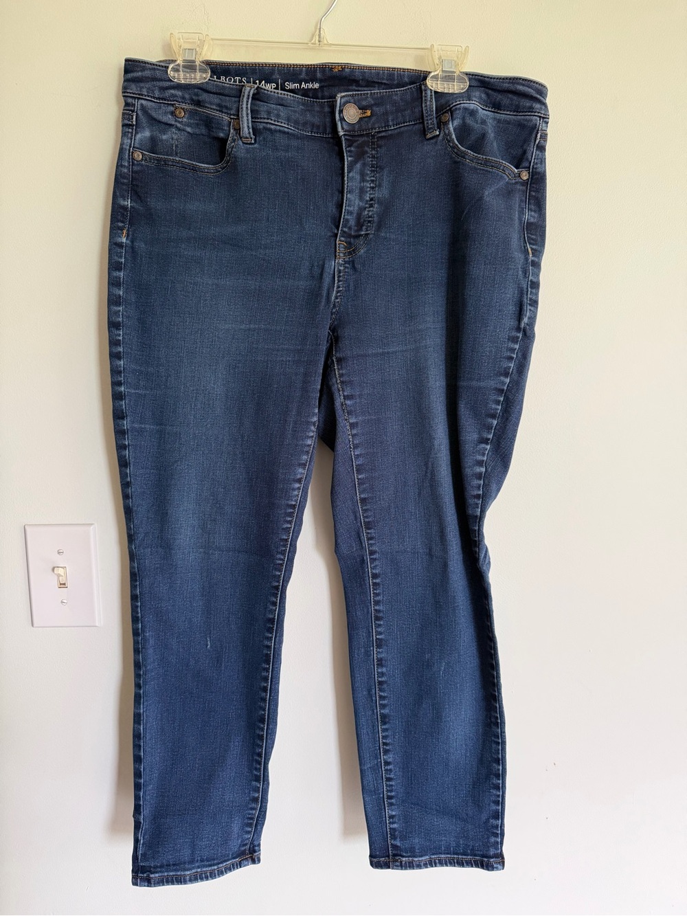 Talbots Flawless Slim Ankle Women's Jeans - Dark Blue Classic Denim Casual
